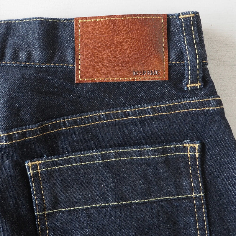 DEEP BLUE 10oz Stretch Denim Ankle Length Tapered Boyfriend Pants One Wash [73966-OW] Okayama Kurashiki Kojima Jeans Brand 