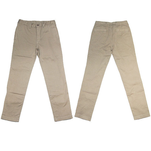【little stock! ] DEEP BLUE Compact Cotton Katsuragi Stretch Slim Tapered Trousers [73990] 