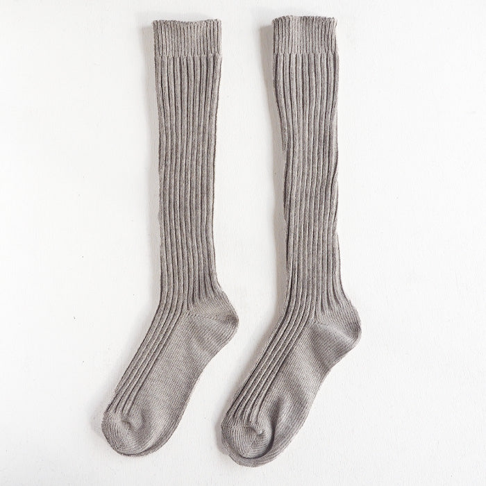 ORGANIC GARDEN Yak wool x Supima cotton ribbed socks, long length, for men and women [8-0045]