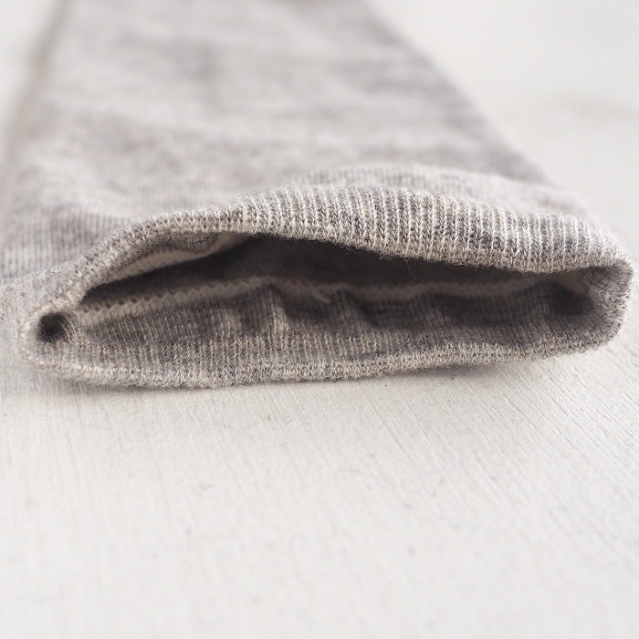 ORGANIC GARDEN Yak Plain Knee Socks, Mok Grey, Long Length, Women's [8-0046]