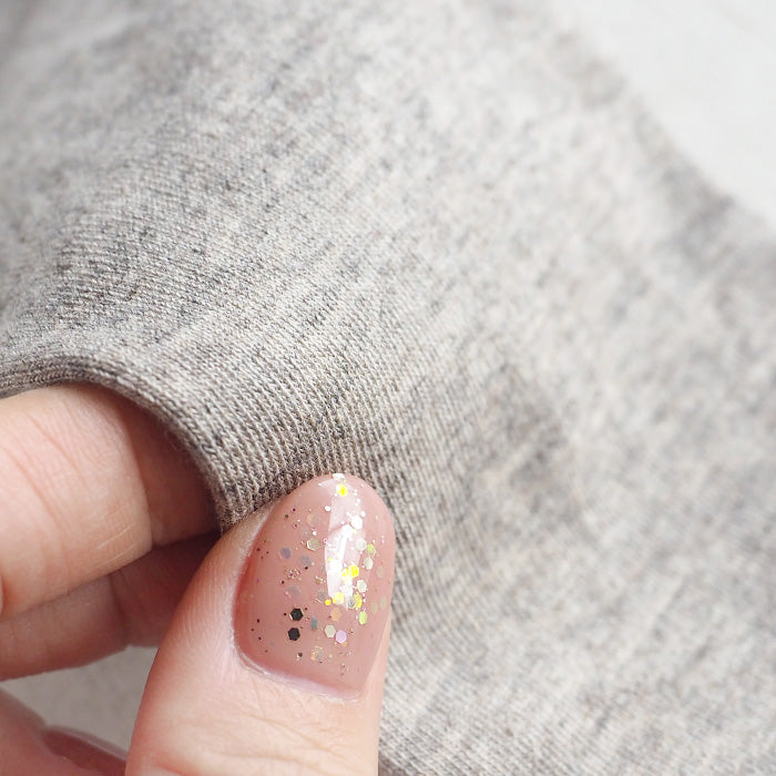 ORGANIC GARDEN Yak Plain Knee Socks, Mok Grey, Long Length, Women's [8-0046]