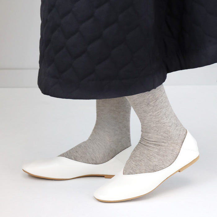 ORGANIC GARDEN Yak Plain Knee Socks, Mok Grey, Long Length, Women's [8-0046]