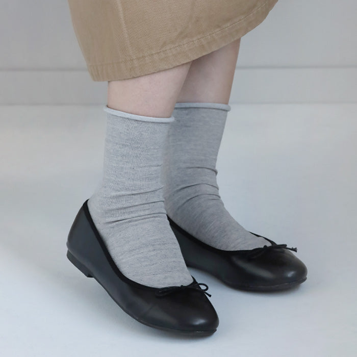 [2 種顏色] ORGANIC GARDEN (有機花園) 沒有橡膠襪類型襪子原色灰色女士 [8-8267]