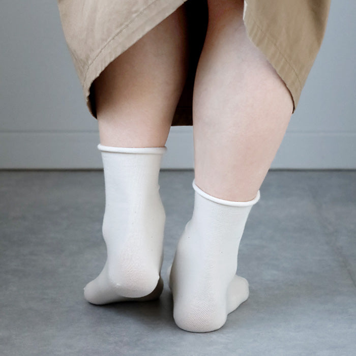 [2 colors] ORGANIC GARDEN no rubber tabi type socks unbleached gray ladies [8-8267]