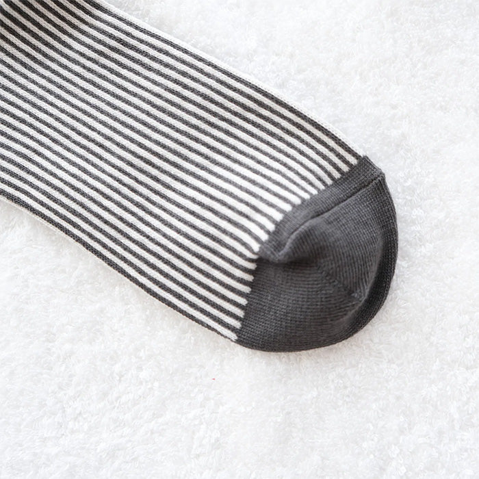 ORGANIC GARDEN Striped Socks, Organic Cotton, Gallnut Dyed, Natural Black, Women's [8-0039-22], Nara, Koryo-cho, Socks, Brand