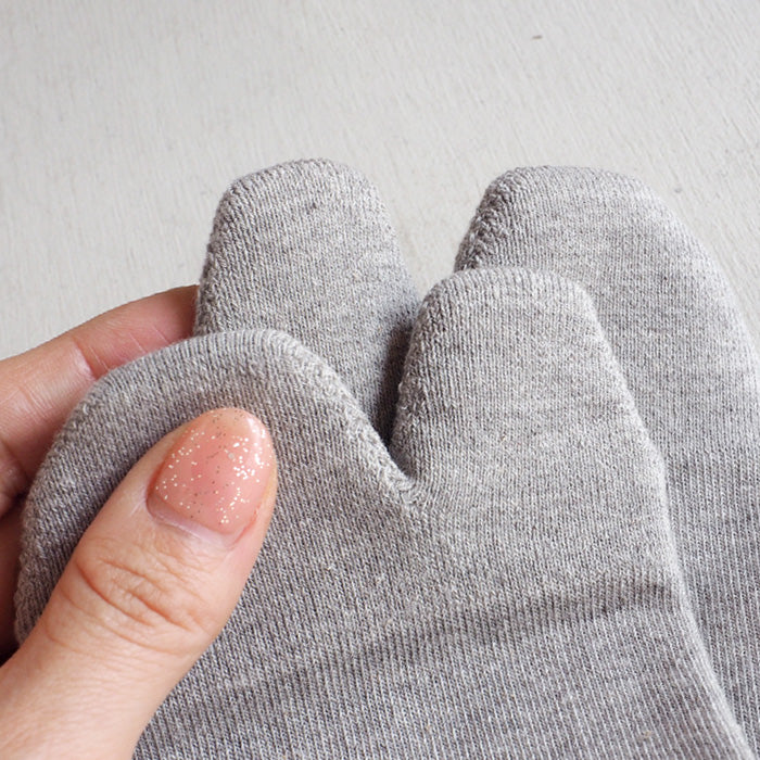 [2 colors] ORGANIC GARDEN tabi-style pile socks, ankle length, off-white, gray, for men and women, unisex [8-0452] 