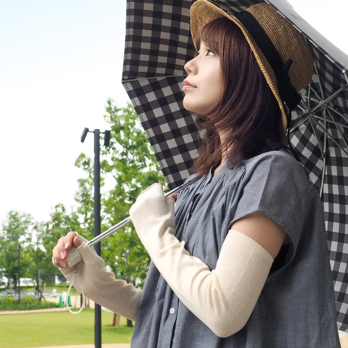 ORGANIC GARDEN UV Care Arm Covers Organic Garden 100% Organic Cotton Women's [8-0805-79]