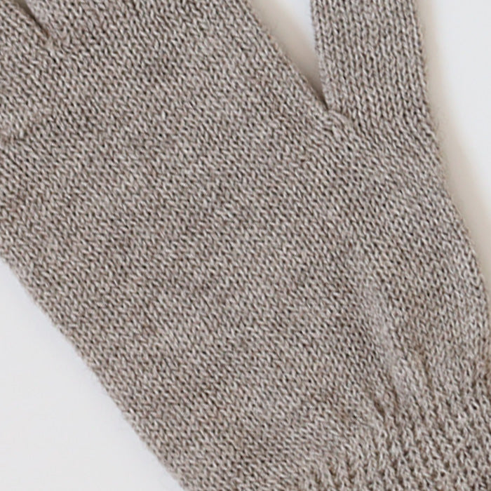 ORGANIC GARDEN Yak wool x Supima cotton gloves, moccasin grey, men's size M [8-0911-83] unisex gloves 