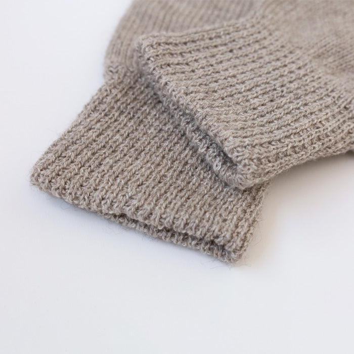 ORGANIC GARDEN Yak wool x Supima cotton gloves, moccasin grey, men's size M [8-0911-83] unisex gloves 