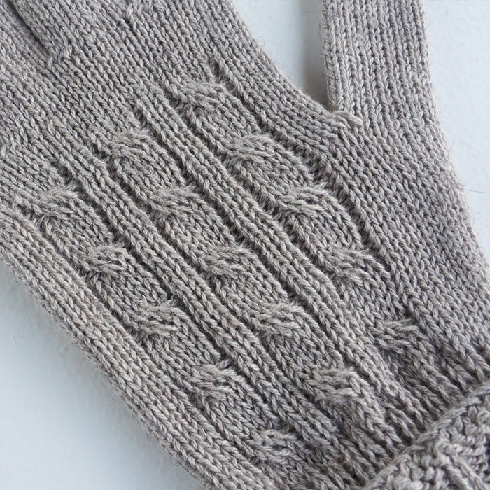 ORGANIC GARDEN(オーガニックガーデン) ヤクウール×スーピマコットン ロング手袋 モクグレー レディース [8-0912-73]