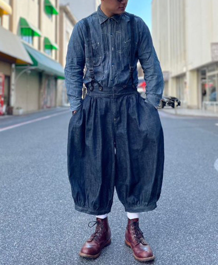 graphzero Clown Pants Indigo Selvage Ladies Free Size [La-PEPT-0502]