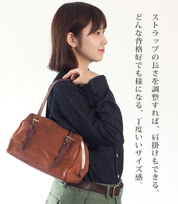 ANNAK Boston bag S size Tochigi leather Washed leather Beige [AK14TA-A0002-BEG] 