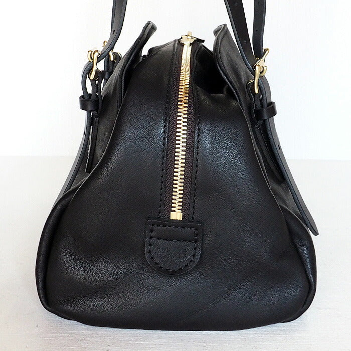 ANNAK Boston bag S size Tochigi leather Washed leather Black [AK14TA-A0002-BLK] 