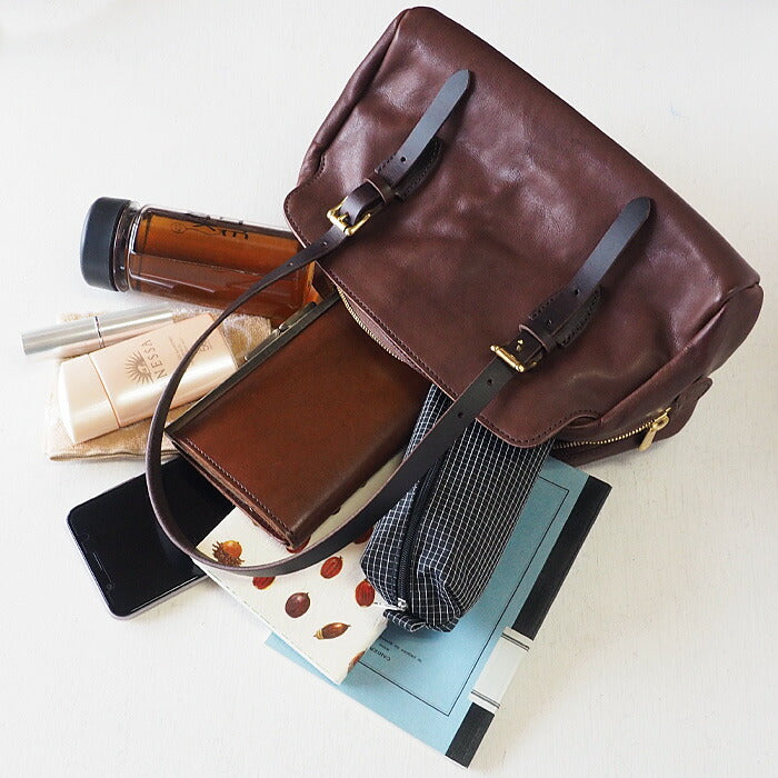 ANNAK Boston bag S size Tochigi leather Washed leather Dark brown [AK14TA-A0002-DBR] 