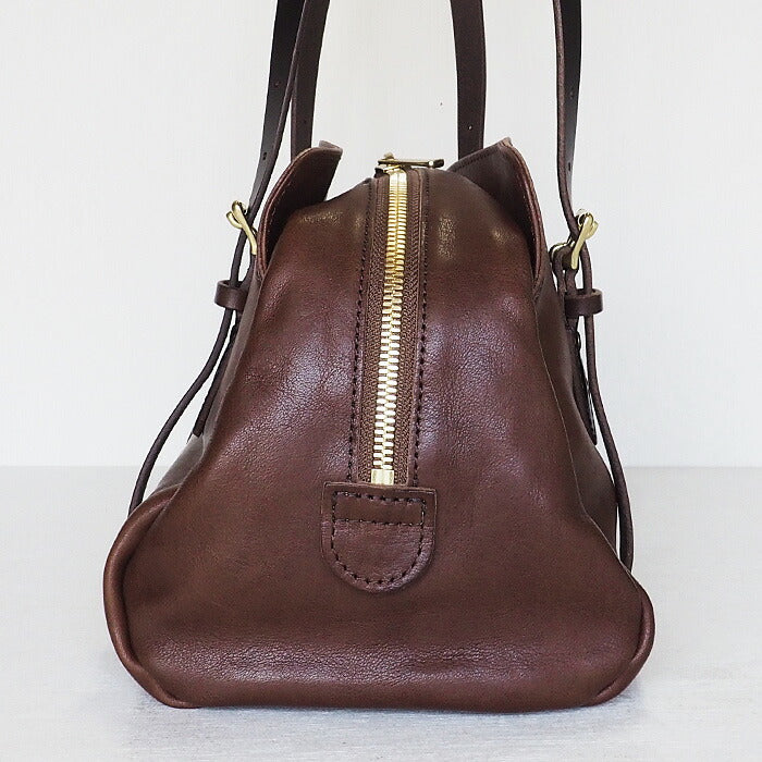 ANNAK Boston bag S size Tochigi leather Washed leather Dark brown [AK14TA-A0002-DBR] 