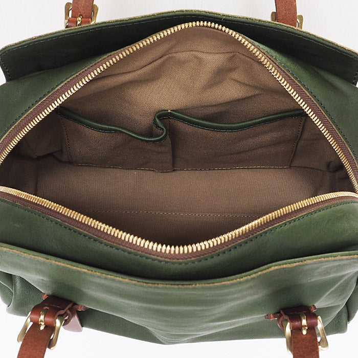 ANNAK Boston bag S size Tochigi leather Washed leather Green [AK14TA-A0002-GRN] 