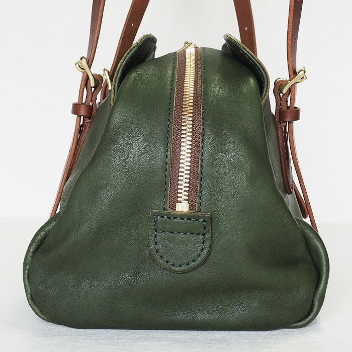 ANNAK Boston bag S size Tochigi leather Washed leather Green [AK14TA-A0002-GRN] 