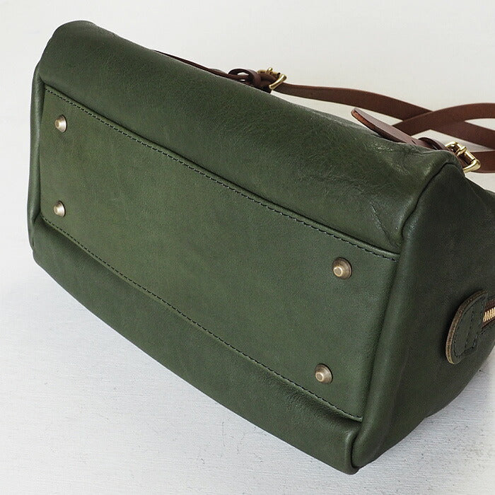 ANNAK Boston bag S size Tochigi leather Washed leather Green [AK14TA-A0002-GRN] 