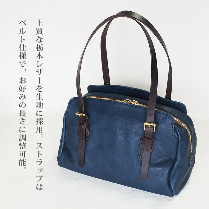 ANNAK Boston bag S size Tochigi leather Washed leather Navy [AK14TA-A0002-NVY] 