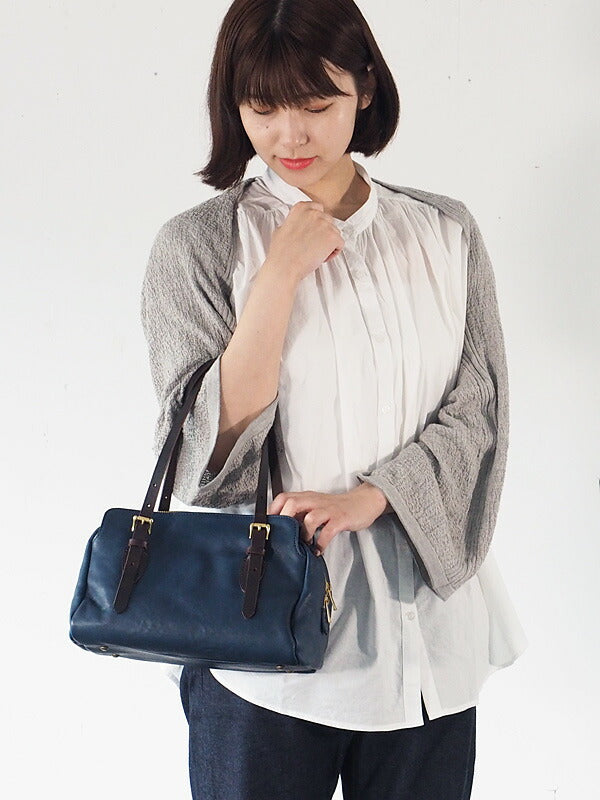 ANNAK Boston bag S size Tochigi leather Washed leather Navy [AK14TA-A0002-NVY] 