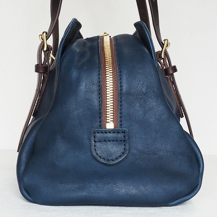 ANNAK Boston bag S size Tochigi leather Washed leather Navy [AK14TA-A0002-NVY] 