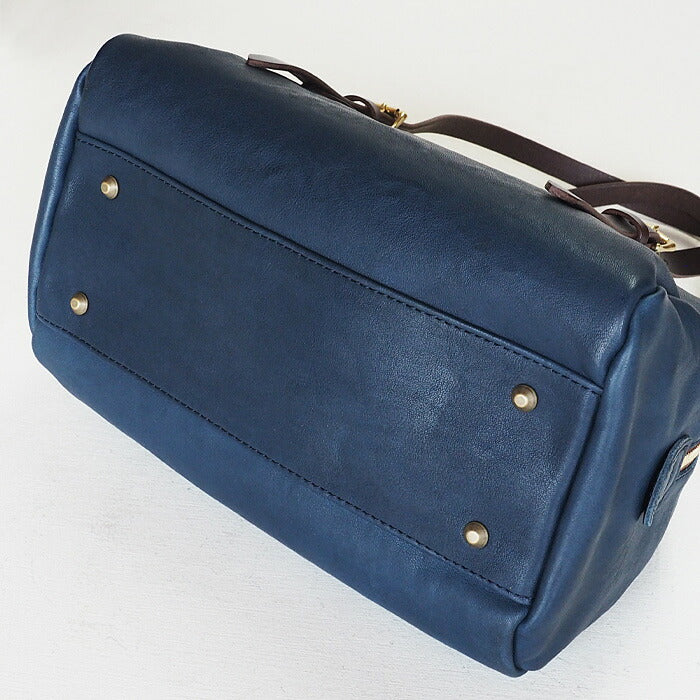 ANNAK Boston bag S size Tochigi leather Washed leather Navy [AK14TA-A0002-NVY] 