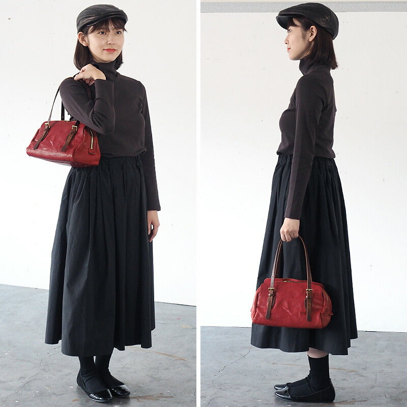 ANNAK Boston bag S size Tochigi leather Washed leather Red [AK14TA-A0002-RED] 