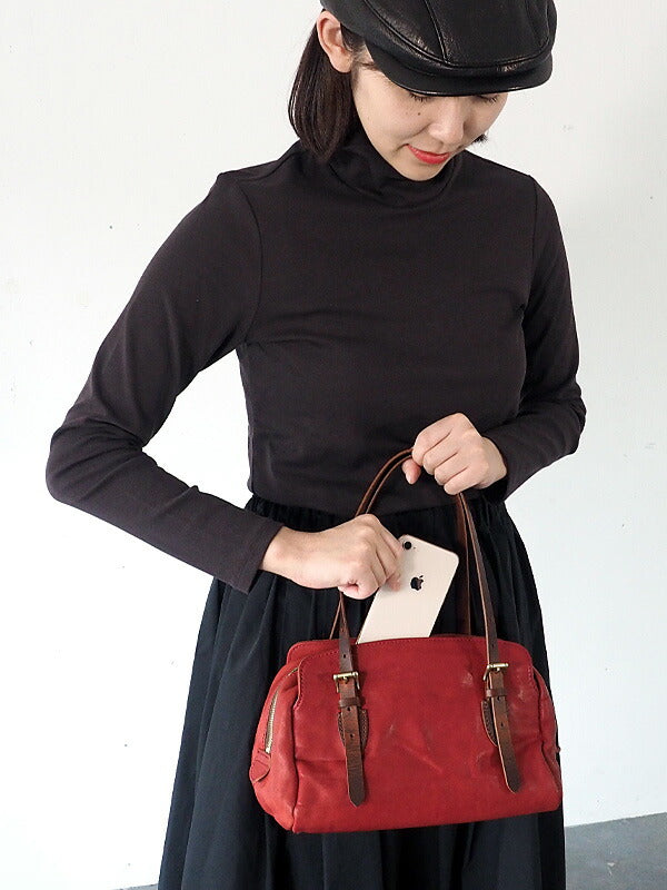 ANNAK Boston bag S size Tochigi leather Washed leather Red [AK14TA-A0002-RED] 