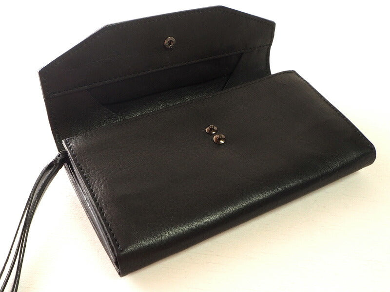 ANNAK Tochigi Leather Garson Long Wallet Black [AK14TA-B0039-BLK]