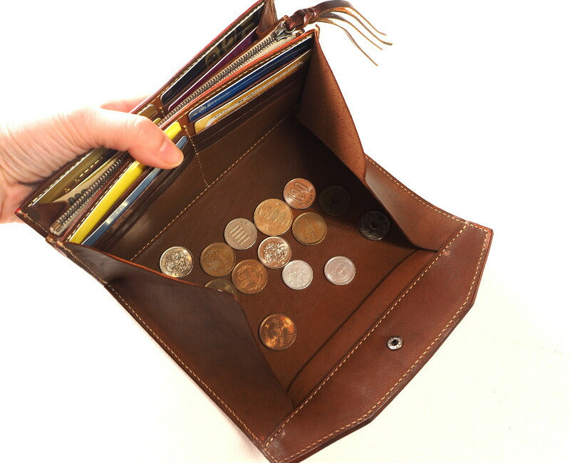 ANNAK（アナック） 栃木レザー ギャルソンロングウォレット ブラウン [AK14TA-B0039-BRN]