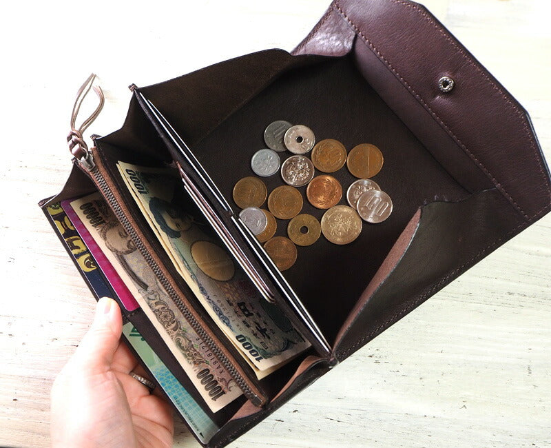 ANNAK（アナック） 栃木レザー ギャルソンロングウォレット ダークブラウン [AK14TA-B0039-DBR]