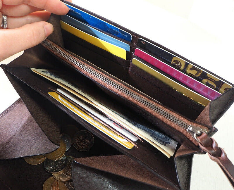 ANNAK（アナック） 栃木レザー ギャルソンロングウォレット ダークブラウン [AK14TA-B0039-DBR]