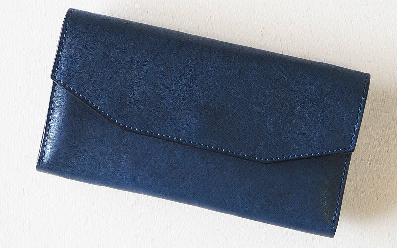 ANNAK（アナック） 栃木レザー ギャルソンロングウォレット ネイビー [AK14TA-B0039-NVY]