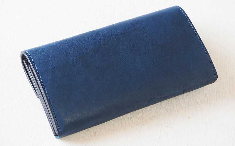 ANNAK（アナック） 栃木レザー ギャルソンロングウォレット ネイビー [AK14TA-B0039-NVY]