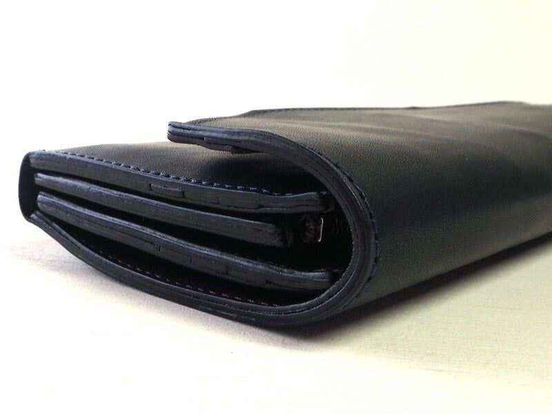 ANNAK（アナック） 栃木レザー ギャルソンロングウォレット ネイビー [AK14TA-B0039-NVY]