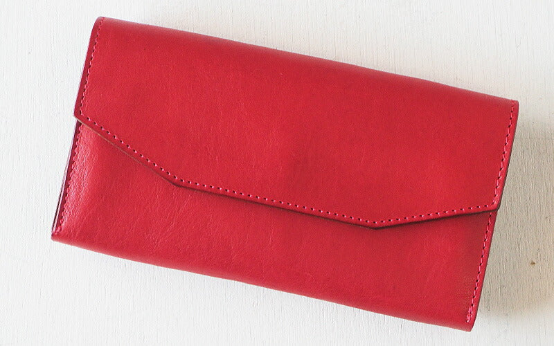 ANNAK（アナック） 栃木レザー ギャルソンロングウォレット レッド [AK14TA-B0039-RED]