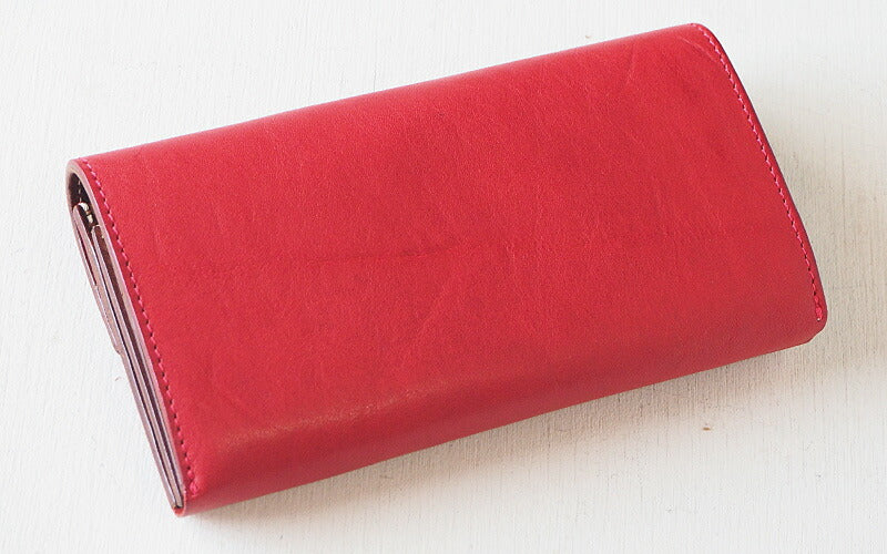 ANNAK（アナック） 栃木レザー ギャルソンロングウォレット レッド [AK14TA-B0039-RED]