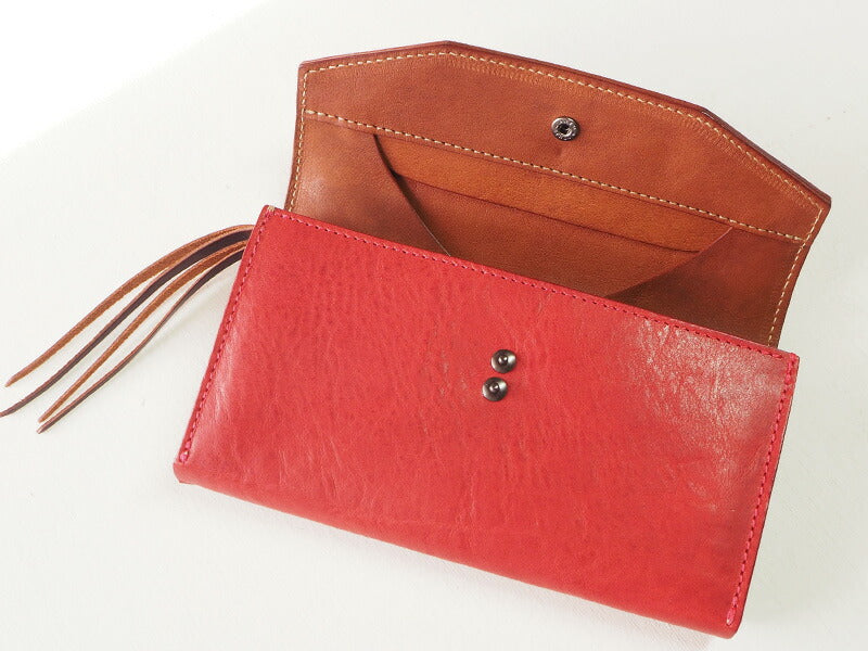 ANNAK Tochigi Leather Garson Long Wallet Red [AK14TA-B0039-RED]