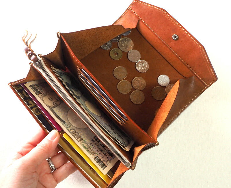 ANNAK（アナック） 栃木レザー ギャルソンロングウォレット レッド [AK14TA-B0039-RED]