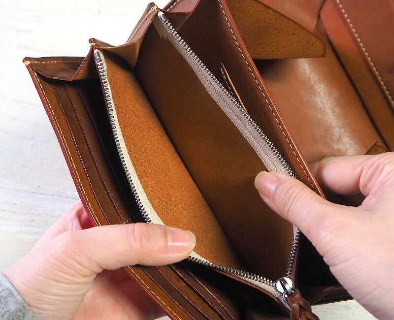 ANNAK（アナック） 栃木レザー ギャルソンロングウォレット レッド [AK14TA-B0039-RED]