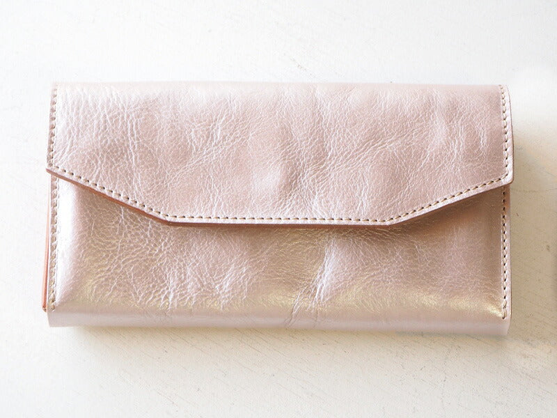 ANNAK Garson Long Wallet Tanned Leather Pink Silver [AK14TA-B0039-SLV]