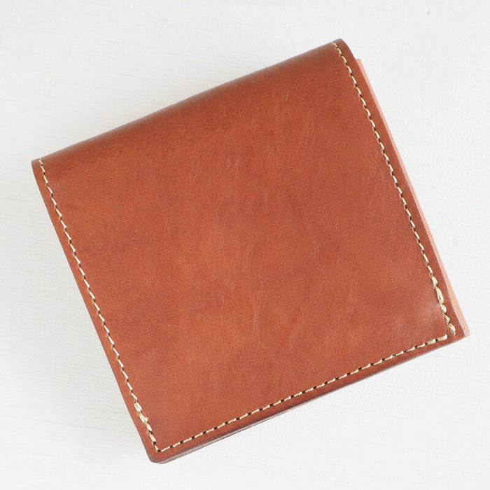 ANNAK Tochigi Leather Compact Bifold Garson Wallet All Leather Beige [AK16TA-B0054-BEG] 