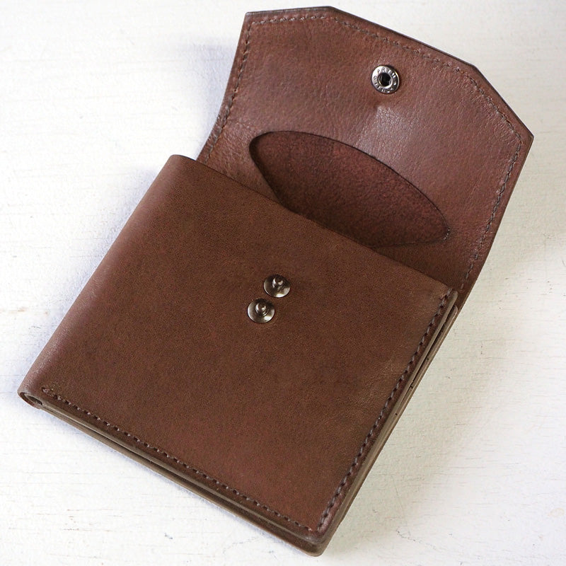 ANNAK Tochigi Leather Compact Bifold Garson Wallet All Leather Brown [AK16TA-B0054-BR] 