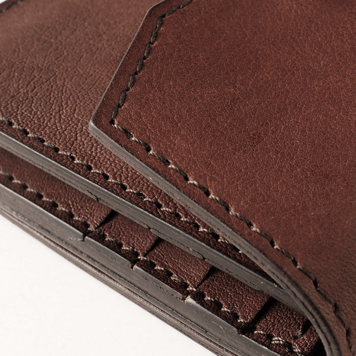 ANNAK Tochigi Leather Compact Bifold Garson Wallet All Leather Brown [AK16TA-B0054-BR] 