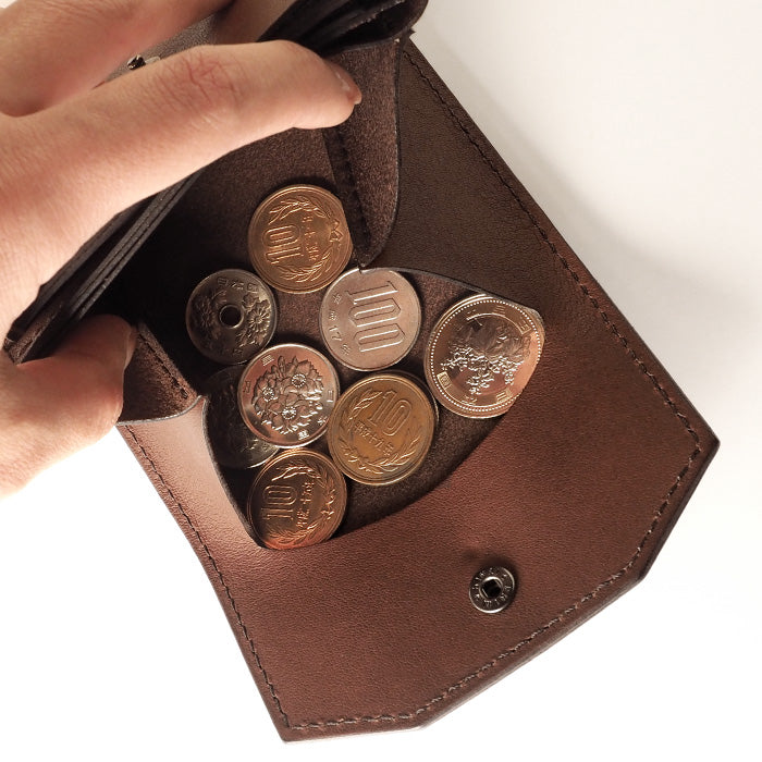 ANNAK Tochigi Leather Compact Bifold Garson Wallet All Leather Brown [AK16TA-B0054-BR] 