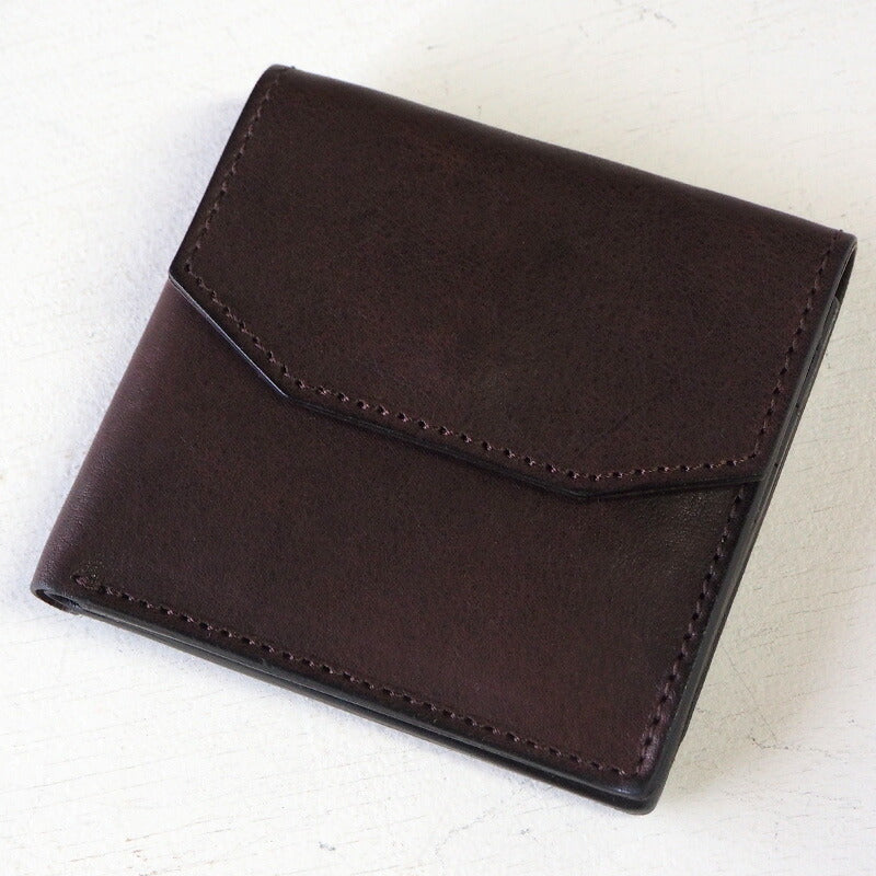 ANNAK Tochigi Leather Compact Bifold Garson Wallet All Leather Dark Brown [AK16TA-B0054-DBR] 