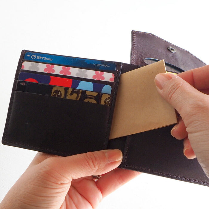 ANNAK Tochigi Leather Compact Bifold Garson Wallet All Leather Dark Brown [AK16TA-B0054-DBR] 