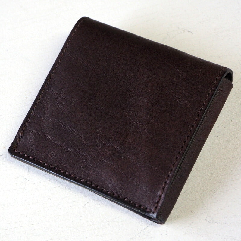 ANNAK Tochigi Leather Compact Bifold Garson Wallet All Leather Dark Brown [AK16TA-B0054-DBR] 