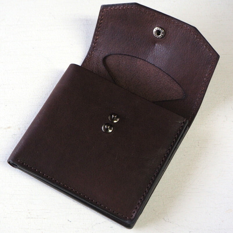 ANNAK Tochigi Leather Compact Bifold Garson Wallet All Leather Dark Brown [AK16TA-B0054-DBR] 