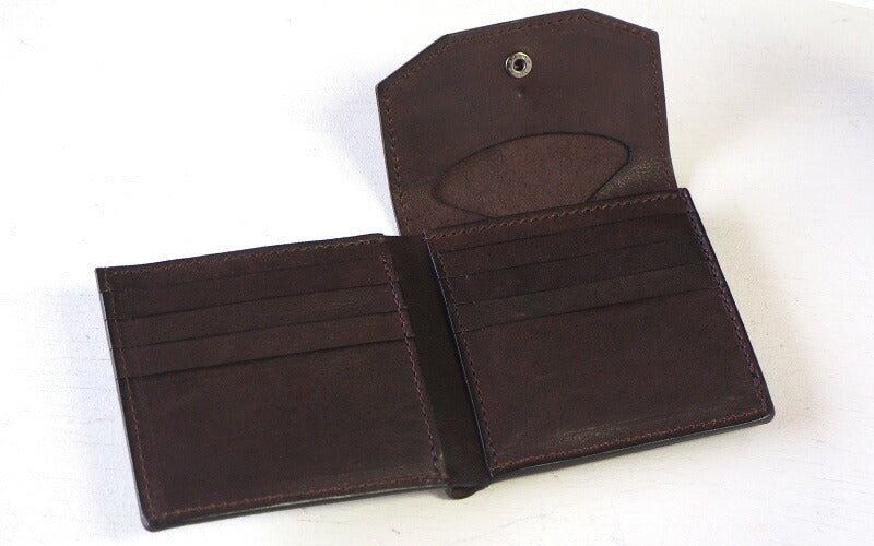 ANNAK Tochigi Leather Compact Bifold Garson Wallet All Leather Dark Brown [AK16TA-B0054-DBR] 